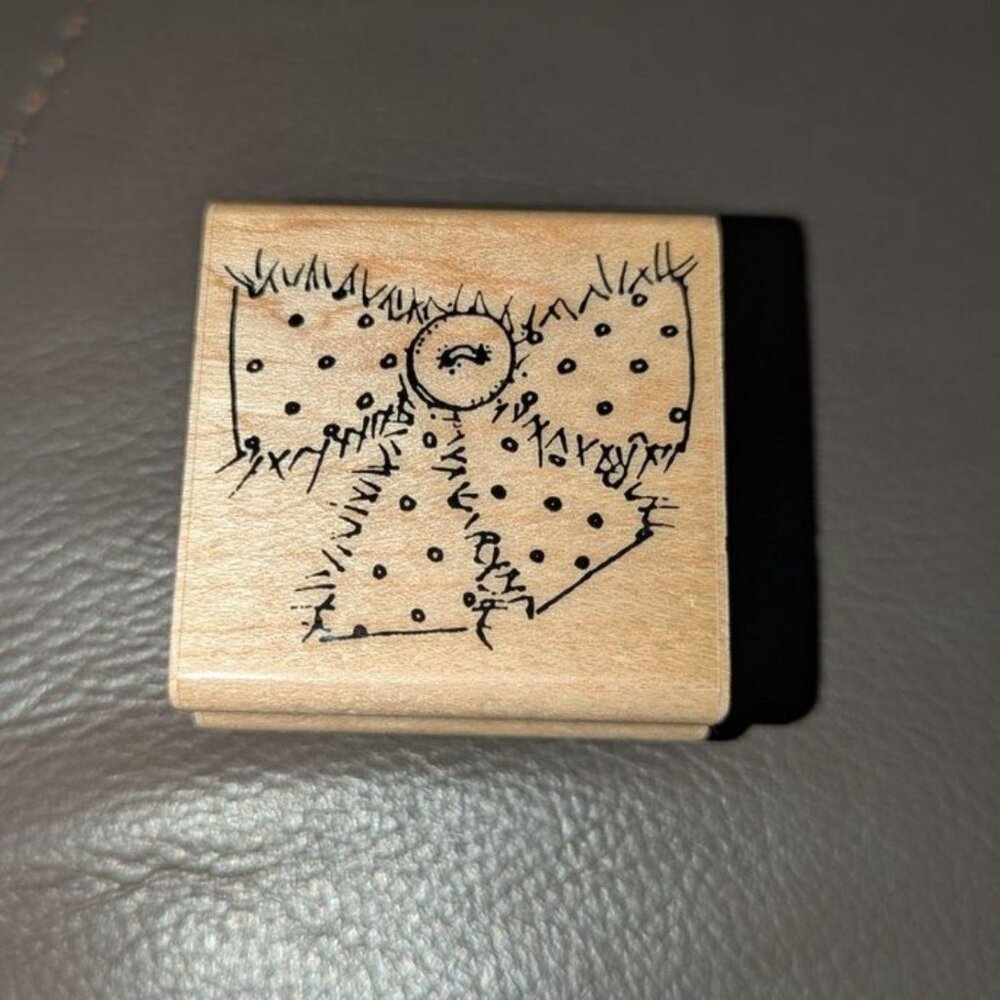 NEW Annette Allen Watkins Rag Bow D1343 Wood Mounted Rubber Stamps Wooden Craft
